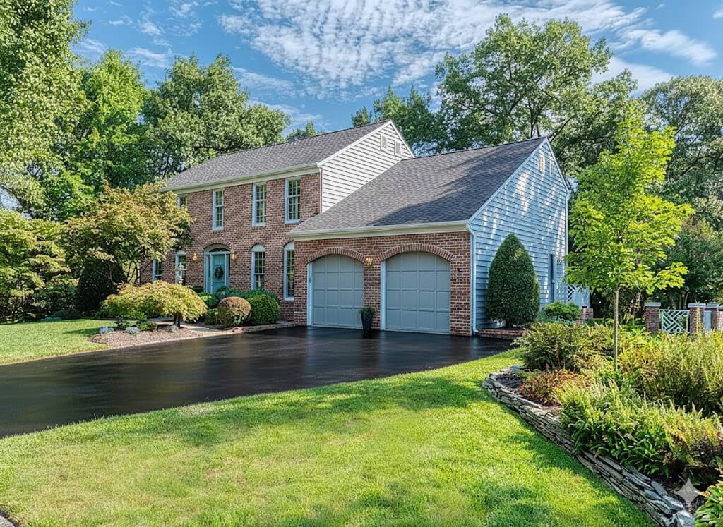 After driveway sealcoating